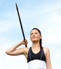 Female javelin thrower.