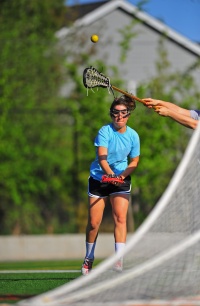 Female lacrosse player